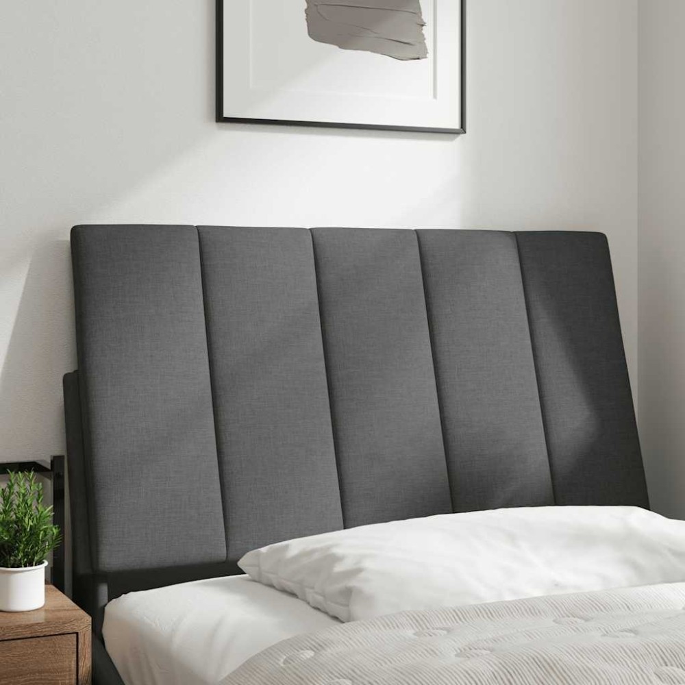 vidaXL Pernă pentru tăblie de pat, gri închis, 90 cm, material textil