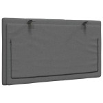 vidaXL Pernă pentru tăblie de pat, gri închis, 90 cm, material textil vidaXL Pernă pentru tăblie de pat, gri închis, 90 cm, material textil