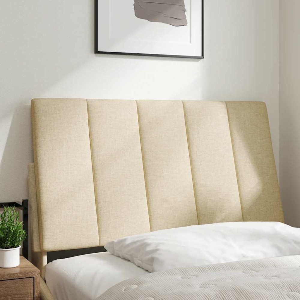 vidaXL Pernă pentru tăblie de pat, crem, 90 cm, material textil