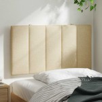 vidaXL Pernă pentru tăblie de pat, crem, 90 cm, material textil