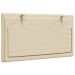 vidaXL Pernă pentru tăblie de pat, crem, 90 cm, material textil