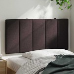 vidaXL Pernă pentru tăblie de pat maro închis, 100 cm, material textil vidaXL Pernă pentru tăblie de pat maro închis, 100 cm, material textil
