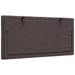 vidaXL Pernă pentru tăblie de pat maro închis, 100 cm, material textil vidaXL Pernă pentru tăblie de pat maro închis, 100 cm, material textil