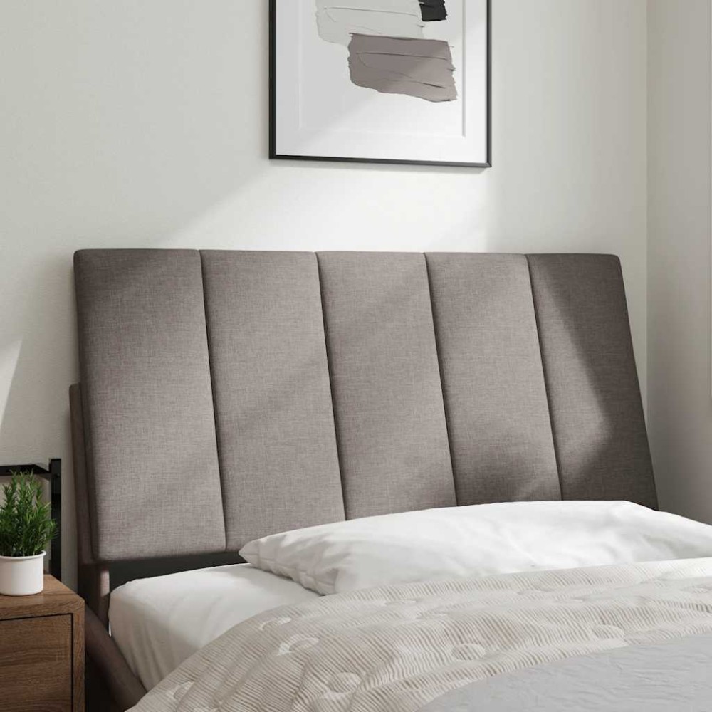 vidaXL Pernă pentru tăblie de pat, gri taupe, 100 cm, material textil