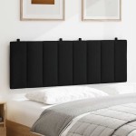 vidaXL Pernă pentru tăblie de pat, negru, 120 cm, material textil vidaXL Pernă pentru tăblie de pat, negru, 120 cm, material textil