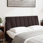 vidaXL Pernă pentru tăblie de pat maro închis, 120 cm, material textil vidaXL Pernă pentru tăblie de pat maro închis, 120 cm, material textil