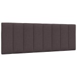 vidaXL Pernă pentru tăblie de pat maro închis, 120 cm, material textil vidaXL Pernă pentru tăblie de pat maro închis, 120 cm, material textil