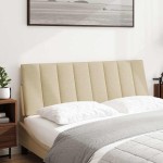 vidaXL Pernă pentru tăblie de pat, crem, 120 cm, material textil