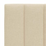 vidaXL Pernă pentru tăblie de pat, crem, 120 cm, material textil