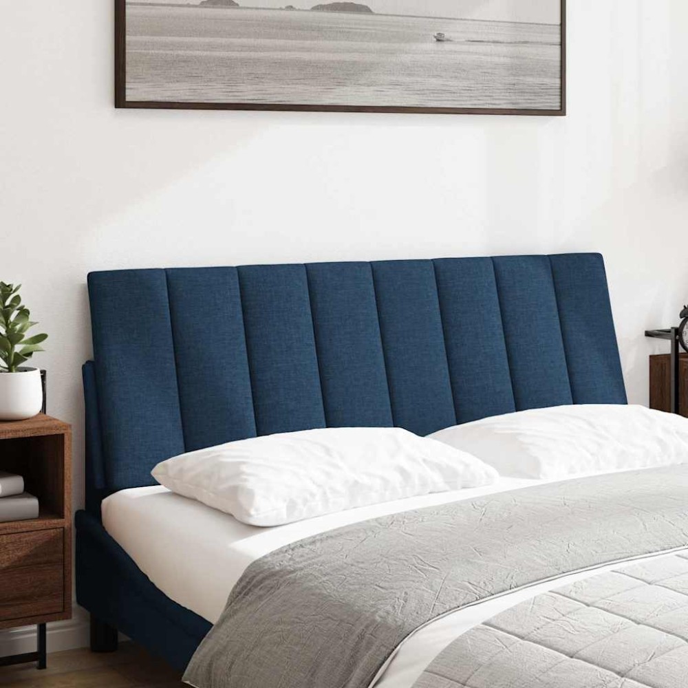 vidaXL Pernă pentru tăblie de pat, albastru, 120 cm, material textil