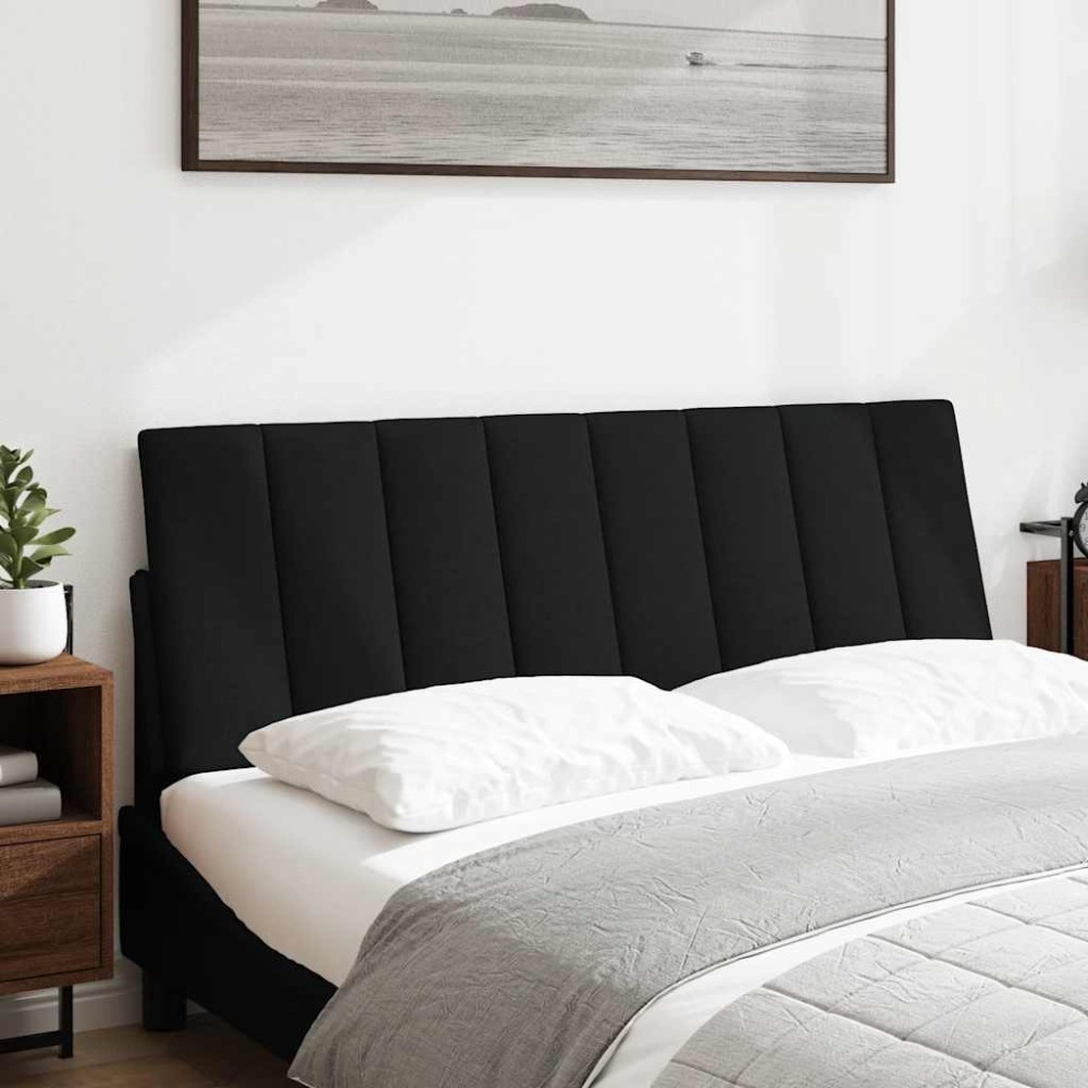 vidaXL Pernă pentru tăblie de pat, negru, 140 cm, material textil