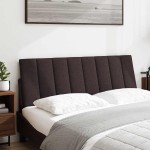 vidaXL Pernă pentru tăblie de pat maro închis, 140 cm, material textil vidaXL Pernă pentru tăblie de pat maro închis, 140 cm, material textil