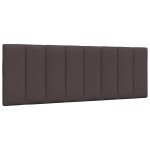 vidaXL Pernă pentru tăblie de pat maro închis, 140 cm, material textil vidaXL Pernă pentru tăblie de pat maro închis, 140 cm, material textil