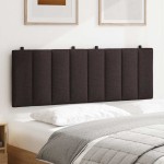 vidaXL Pernă pentru tăblie de pat maro închis, 140 cm, material textil vidaXL Pernă pentru tăblie de pat maro închis, 140 cm, material textil