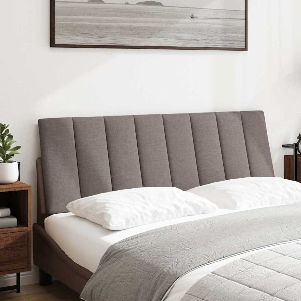 vidaXL Pernă pentru tăblie de pat, gri taupe, 140 cm, material textil