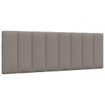 vidaXL Pernă pentru tăblie de pat, gri taupe, 140 cm, material textil vidaXL Pernă pentru tăblie de pat, gri taupe, 140 cm, material textil