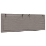 vidaXL Pernă pentru tăblie de pat, gri taupe, 140 cm, material textil vidaXL Pernă pentru tăblie de pat, gri taupe, 140 cm, material textil