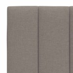 vidaXL Pernă pentru tăblie de pat, gri taupe, 140 cm, material textil vidaXL Pernă pentru tăblie de pat, gri taupe, 140 cm, material textil