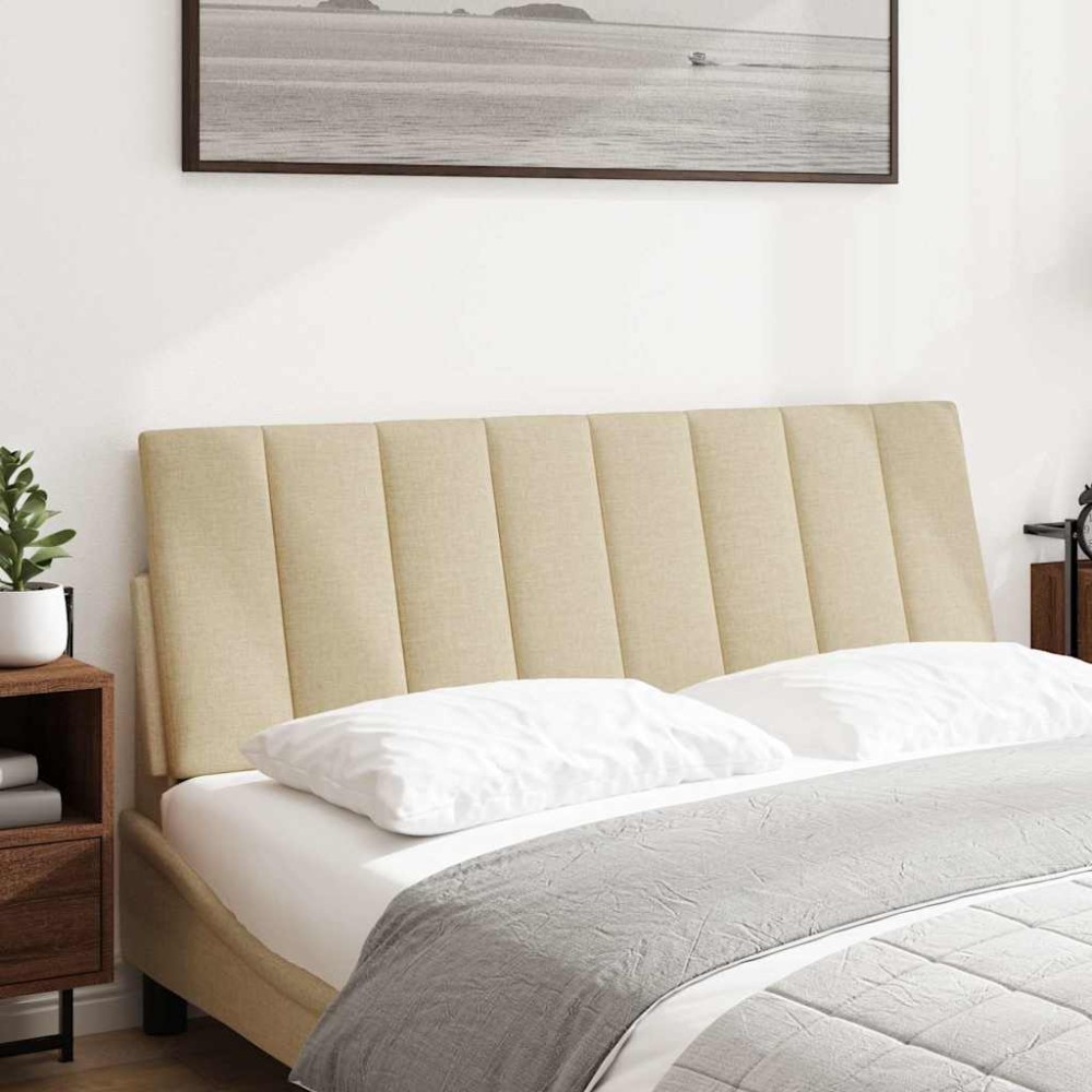 vidaXL Pernă pentru tăblie de pat, crem, 140 cm, material textil