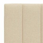 vidaXL Pernă pentru tăblie de pat, crem, 140 cm, material textil