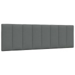 vidaXL Pernă pentru tăblie de pat, Hanko, gri închis, 140 cm, material textil