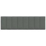 vidaXL Pernă pentru tăblie de pat, Hanko, gri închis, 140 cm, material textil