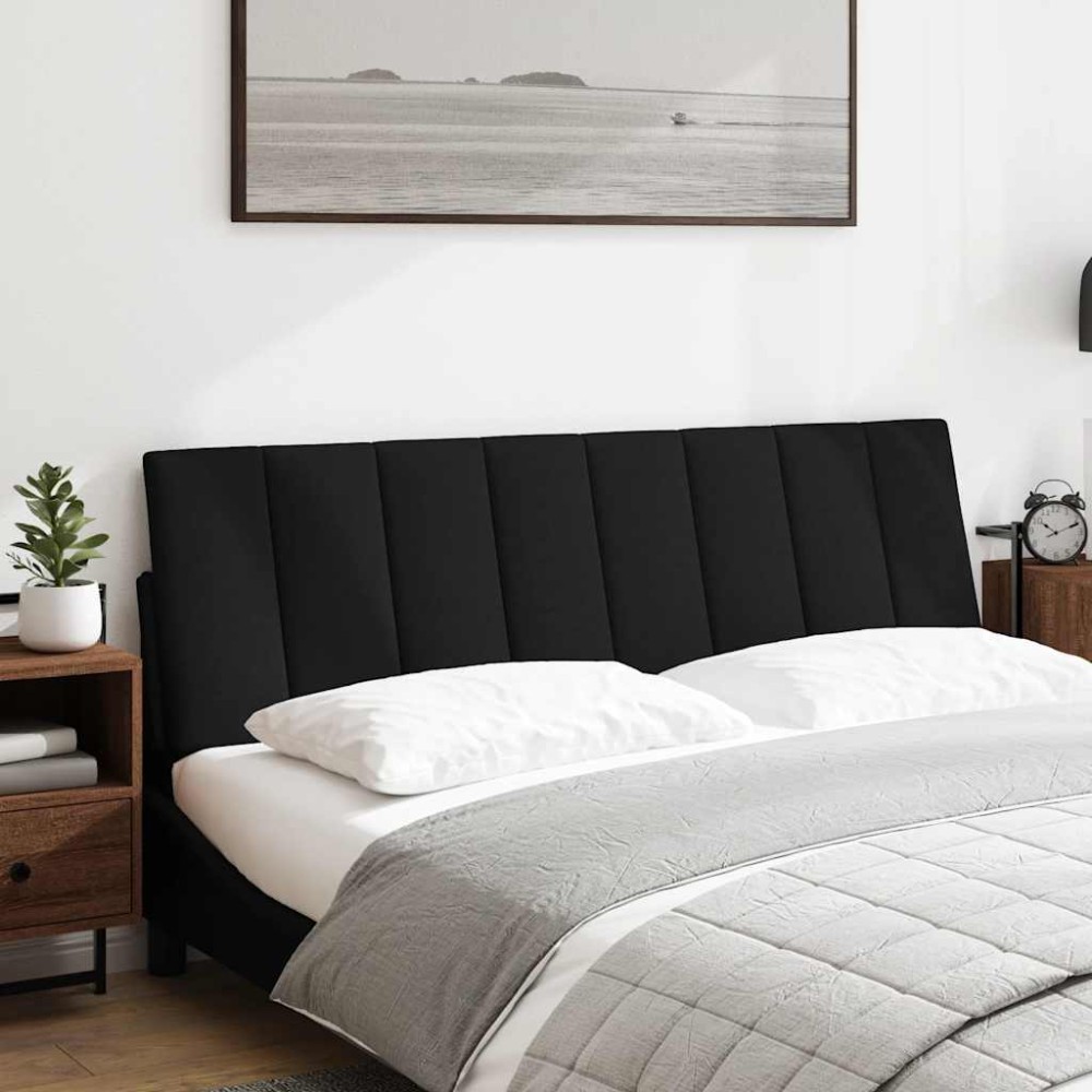vidaXL Pernă pentru tăblie de pat, negru, 160 cm, material textil