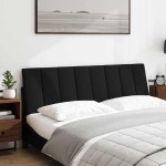 vidaXL Pernă pentru tăblie de pat, negru, 160 cm, material textil vidaXL Pernă pentru tăblie de pat, negru, 160 cm, material textil