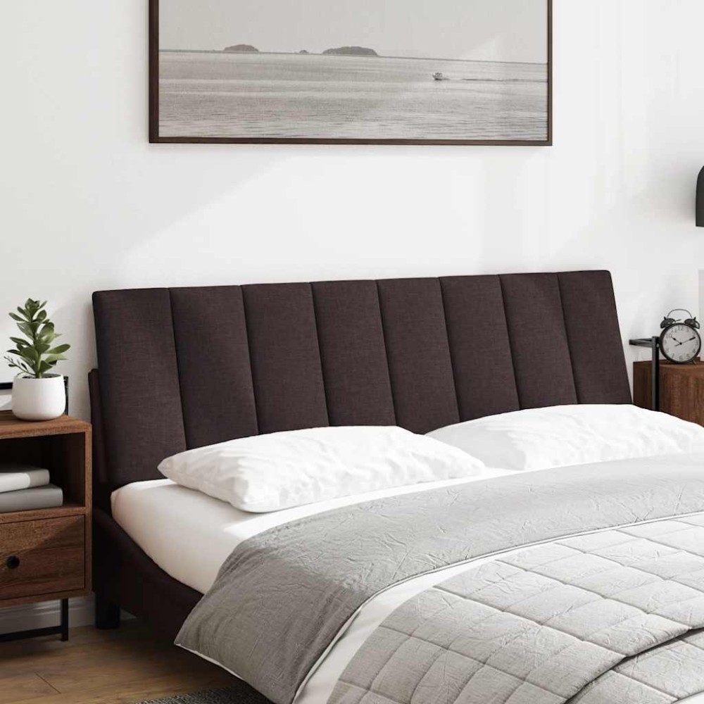 vidaXL Pernă pentru tăblie de pat maro închis, 160 cm, material textil