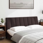 vidaXL Pernă pentru tăblie de pat maro închis, 160 cm, material textil vidaXL Pernă pentru tăblie de pat maro închis, 160 cm, material textil