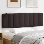 vidaXL Pernă pentru tăblie de pat maro închis, 160 cm, material textil vidaXL Pernă pentru tăblie de pat maro închis, 160 cm, material textil