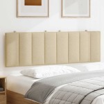 vidaXL Pernă pentru tăblie de pat, crem, 160 cm, material textil