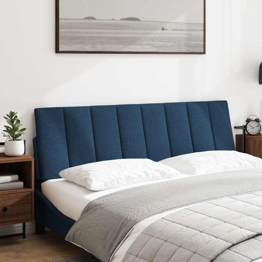 vidaXL Pernă pentru tăblie de pat, Hanko, albastru, 160 cm, material textil