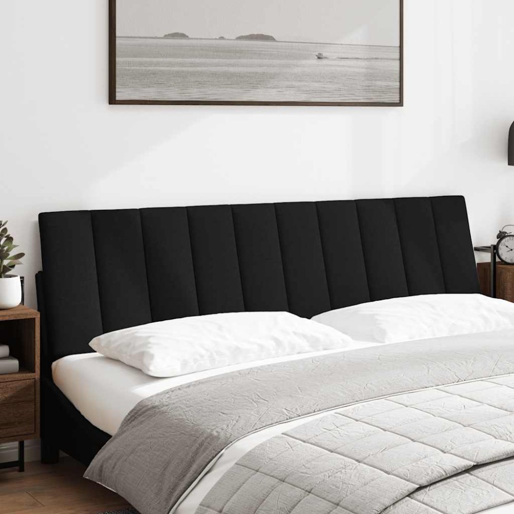 vidaXL Pernă pentru tăblie de pat, negru, 180 cm, material textil