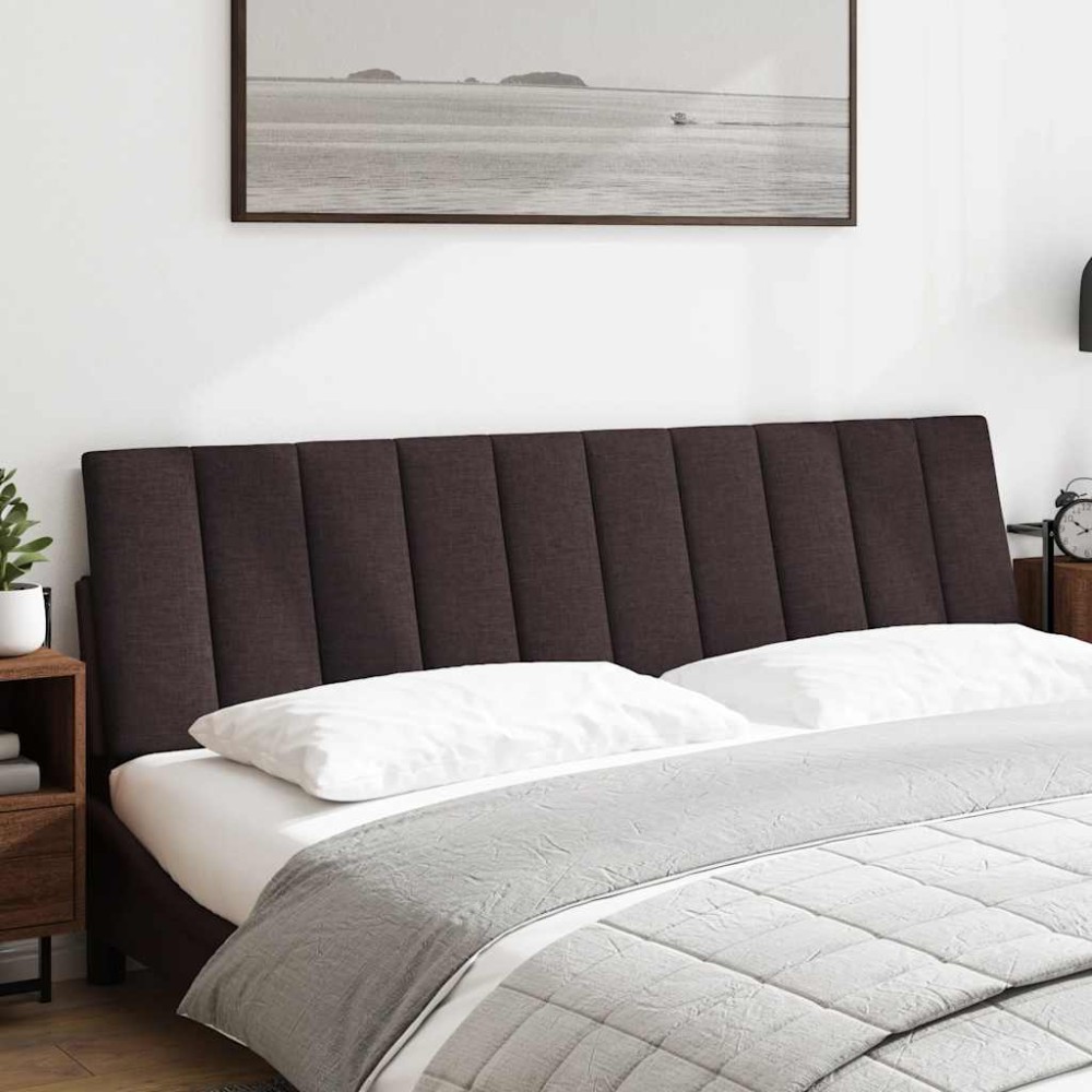 vidaXL Pernă pentru tăblie de pat maro închis, 180 cm, material textil