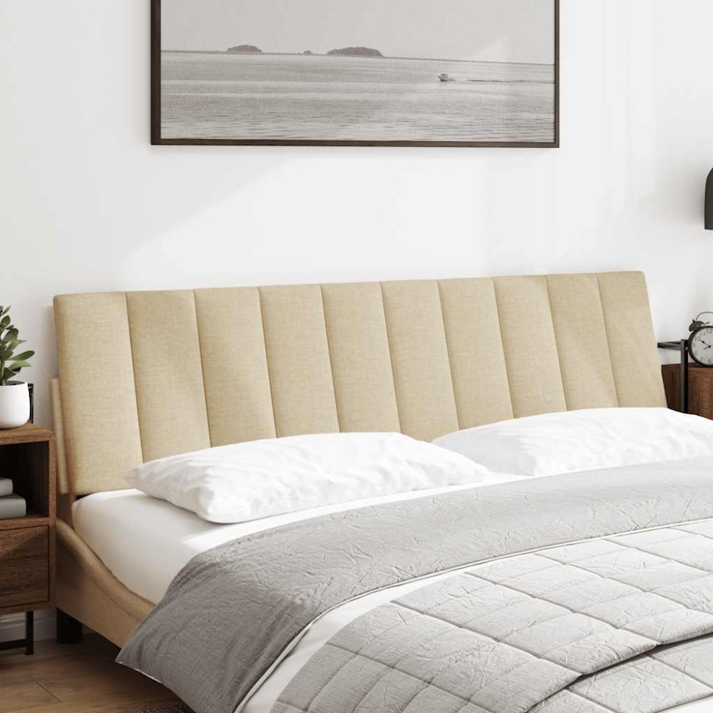 vidaXL Pernă pentru tăblie de pat, crem, 180 cm, material textil