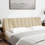 vidaXL Pernă pentru tăblie de pat, crem, 180 cm, material textil
