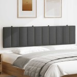 vidaXL Pernă pentru tăblie de pat, gri închis, 200 cm, material textil vidaXL Pernă pentru tăblie de pat, gri închis, 200 cm, material textil