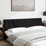 vidaXL Pernă pentru tăblie de pat, negru, 200 cm, material textil vidaXL Pernă pentru tăblie de pat, negru, 200 cm, material textil