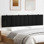 vidaXL Pernă pentru tăblie de pat, negru, 200 cm, material textil vidaXL Pernă pentru tăblie de pat, negru, 200 cm, material textil