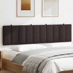 vidaXL Pernă pentru tăblie de pat maro închis, 200 cm, material textil vidaXL Pernă pentru tăblie de pat maro închis, 200 cm, material textil