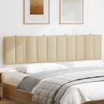 vidaXL Pernă pentru tăblie de pat, crem, 200 cm, material textil