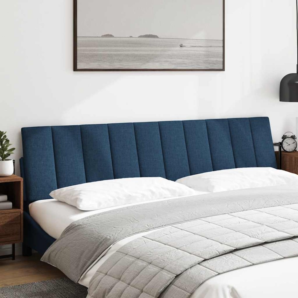 vidaXL Pernă pentru tăblie de pat, albastru, 200 cm, material textil