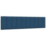 vidaXL Pernă pentru tăblie de pat, albastru, 200 cm, material textil vidaXL Pernă pentru tăblie de pat, albastru, 200 cm, material textil
