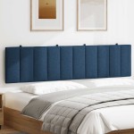 vidaXL Pernă pentru tăblie de pat, albastru, 200 cm, material textil vidaXL Pernă pentru tăblie de pat, albastru, 200 cm, material textil