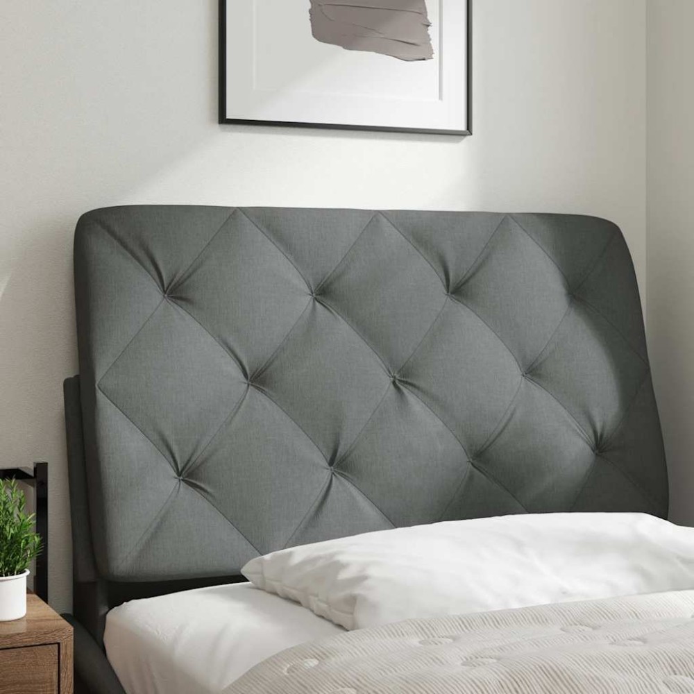 vidaXL Pernă pentru tăblie de pat, gri închis, 80 cm, material textil