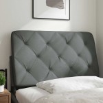 vidaXL Pernă pentru tăblie de pat, gri închis, 80 cm, material textil vidaXL Pernă pentru tăblie de pat, gri închis, 80 cm, material textil