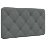 vidaXL Pernă pentru tăblie de pat, gri închis, 80 cm, material textil vidaXL Pernă pentru tăblie de pat, gri închis, 80 cm, material textil