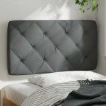 vidaXL Pernă pentru tăblie de pat, gri închis, 80 cm, material textil vidaXL Pernă pentru tăblie de pat, gri închis, 80 cm, material textil