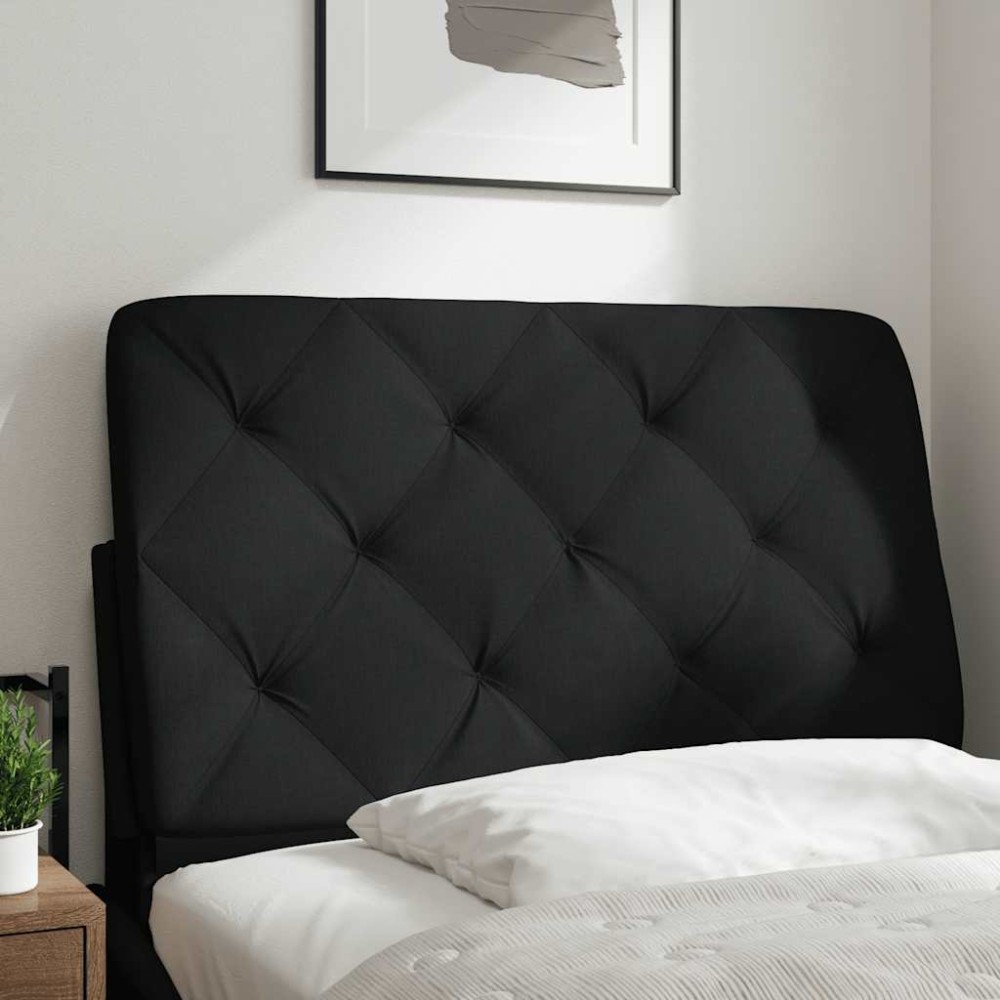 vidaXL Pernă pentru tăblie de pat, negru, 80 cm, material textil